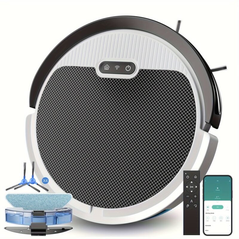 Robot Vacuum and Mop Combo, 4000Pa Suction with App & Voice Control, Automatic Charging - Image 11