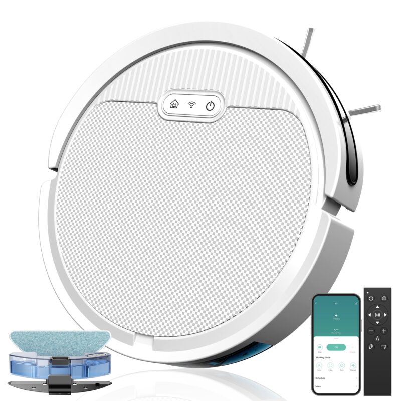 Robot Vacuum and Mop Combo, 4000Pa Suction with App & Voice Control, Automatic Charging - Image 9