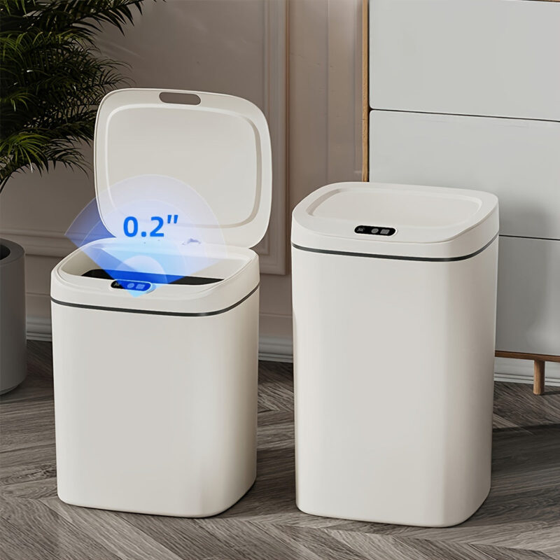 Odor-Proof Smart Trash Can, Quiet Close,  Battery Operated for Kitchen, Bathroom, Office - Image 4