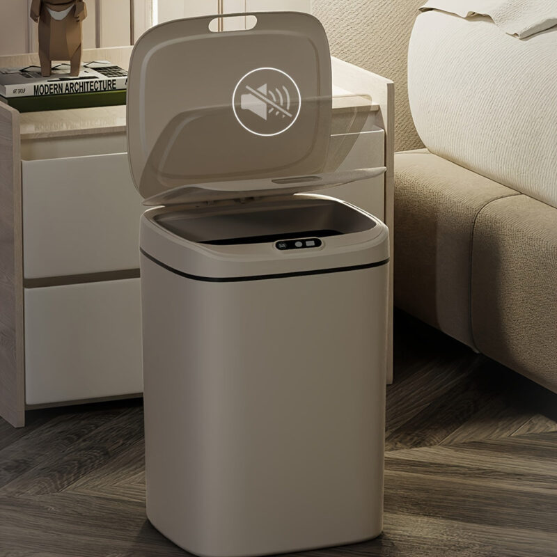 Odor-Proof Smart Trash Can, Quiet Close,  Battery Operated for Kitchen, Bathroom, Office - Image 3