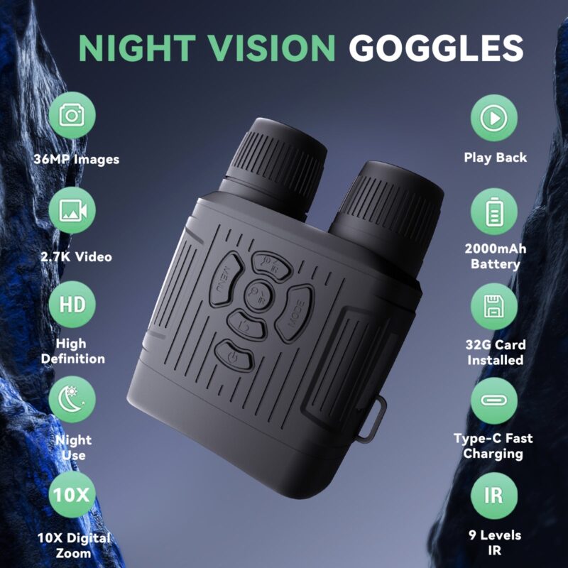 Night Vision Binoculars, Infrared Night Vision Goggles for Adults - Image 2