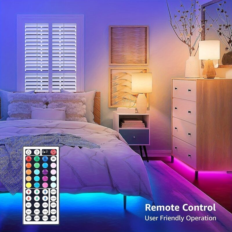 Color Changing LED Strip Lights 33FT-200FT with 44-Key Remote for Bedroom & Home Decor - Image 5