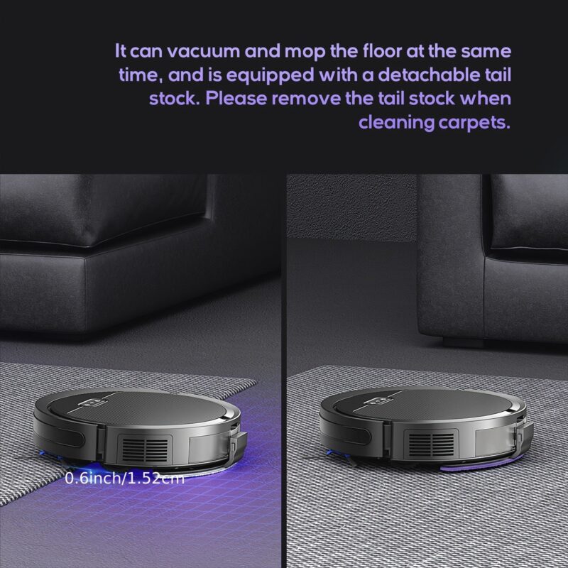 Robot Vacuum and Mop Combo, 4000Pa Suction with App & Voice Control, Automatic Charging - Image 6