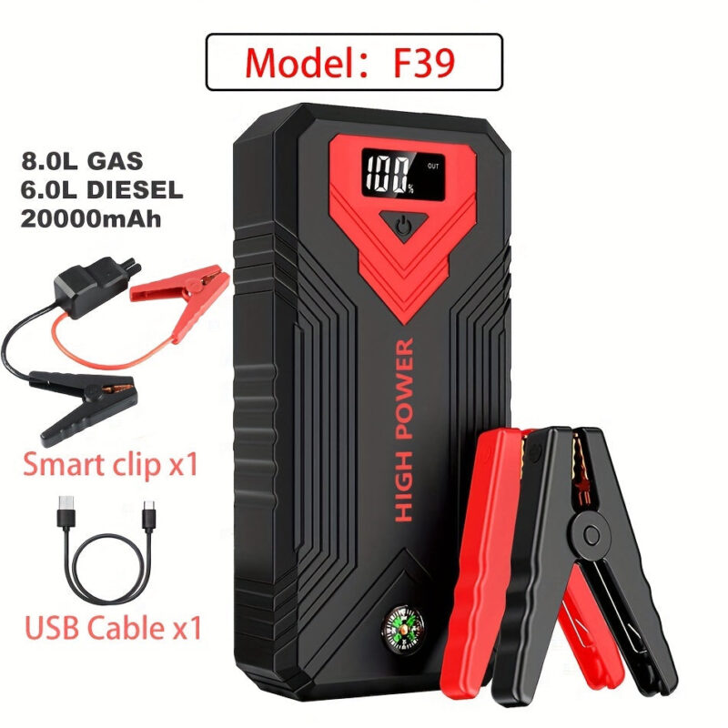 2500A Portable Car Jump Starter 20000mAh Power Bank-12V Battery B - Image 5