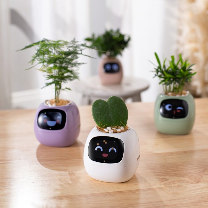 Smart Flower Pot AI Electronic Pet with Wi-Fi App Control & USB Rechargeable Battery - Image 2